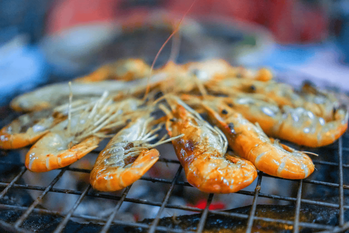 shrimp on a grill - can dogs eat shrimp