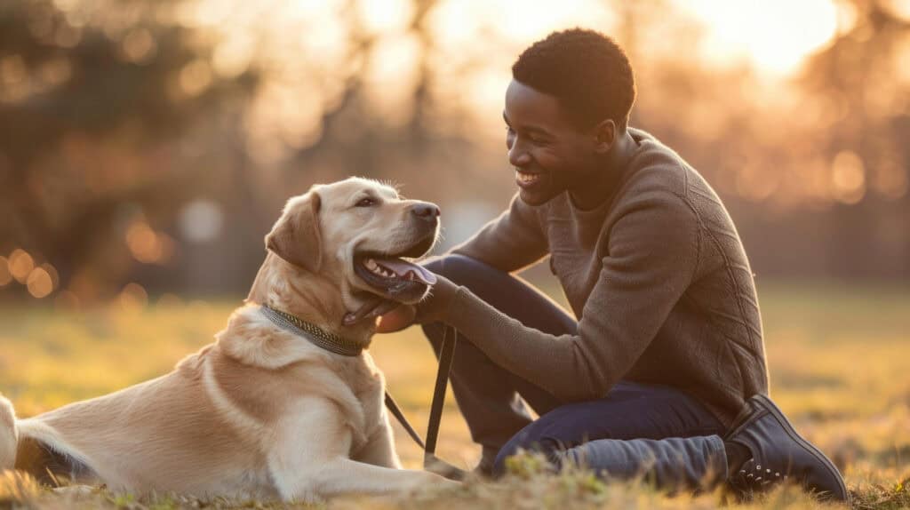 playful dog and its owner in nature outdoor pragma - best dog apps